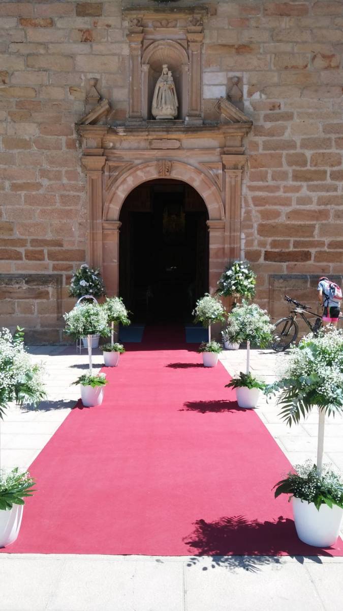 Alfombra y flores
